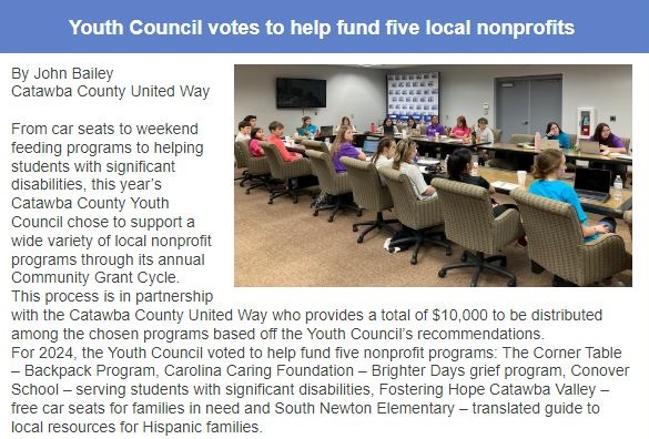Youth Council grant funding