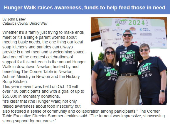 United Way newsletter 