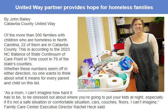 United Way newsletter 