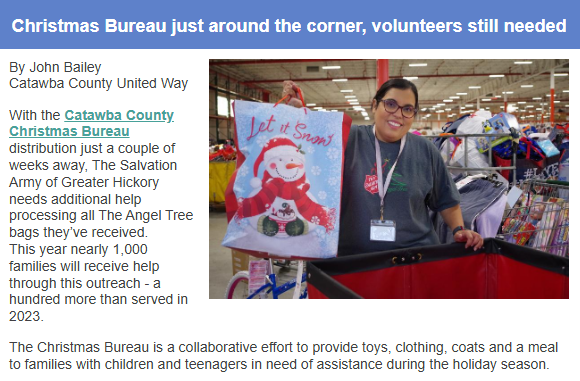 United Way newsletter 