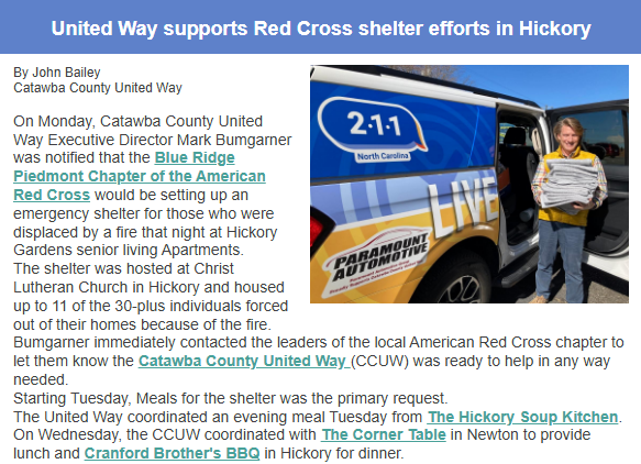 United Way newsletter 